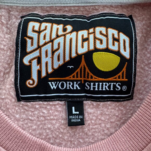 Pink Sweatshirt Elevate Size Large San Francisco Work Shirt Brand 0289 - Picture 6 of 9
